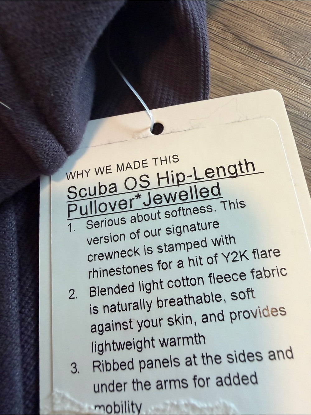 (NWT) Lululemon Scuba Oversized Hip-Length Pullover Jewelled Hoodie M/L Purple - Picture 2 of 4